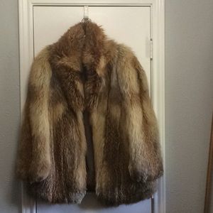 Red fox fur coat